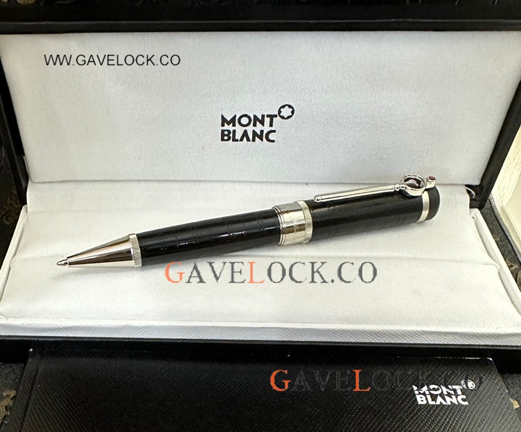 AAA Grade Mont Blanc Sir Arthur Conan Doyle Ballpoint Silver Clip